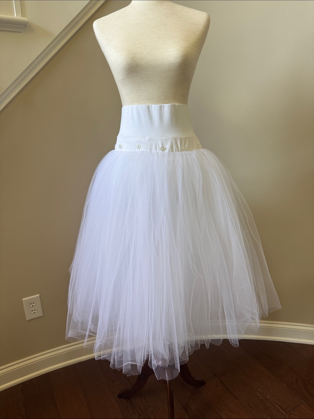 Art Stone Five Layer Pull On Romantic White Tutu